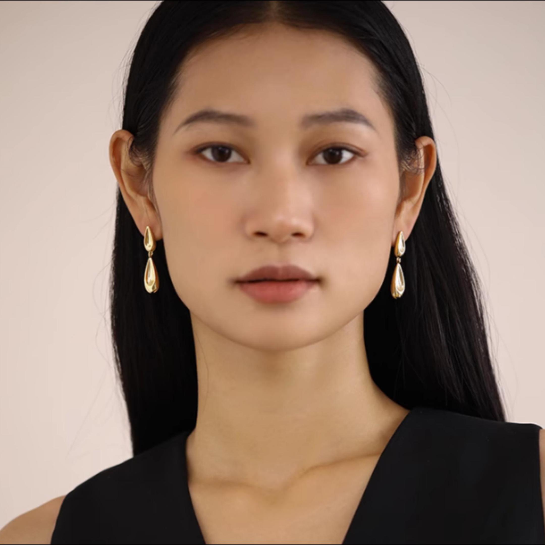 Amazon.com: Chunky Gold Hoop Earrings for Women 18K Gold Ball